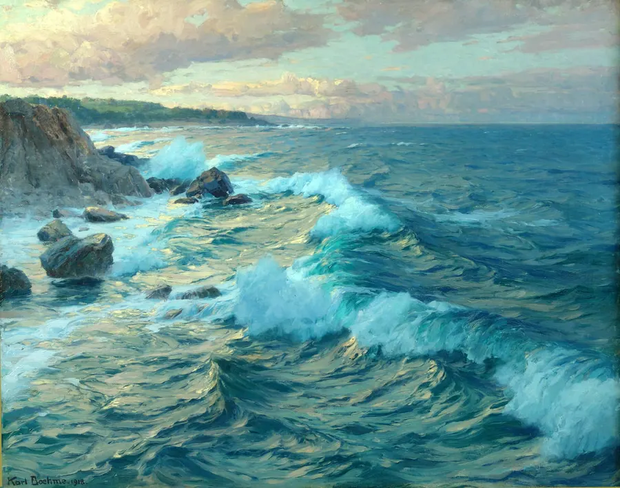 Морской пейзаж. Прибой на Северном море