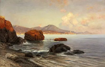 Луттерот Аскан (1842 — 1923) — «Вечер на побережье близ Генуи»