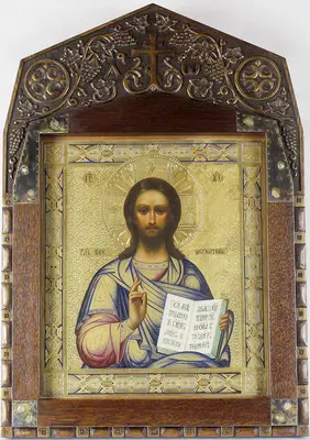 Старинная икона «Господь Вседержитель»