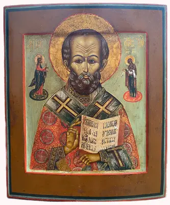 Старинная икона «Николай Чудотворец»