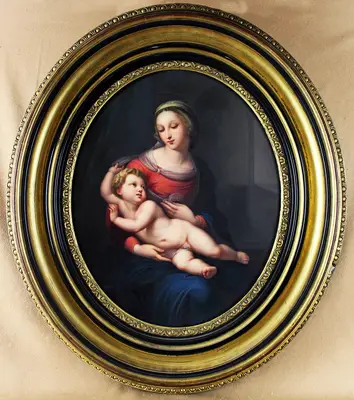 Фарфоровый пласт «Мадонна Бриджуотер» (копия картины Рафаэля Санти (1483-1520))