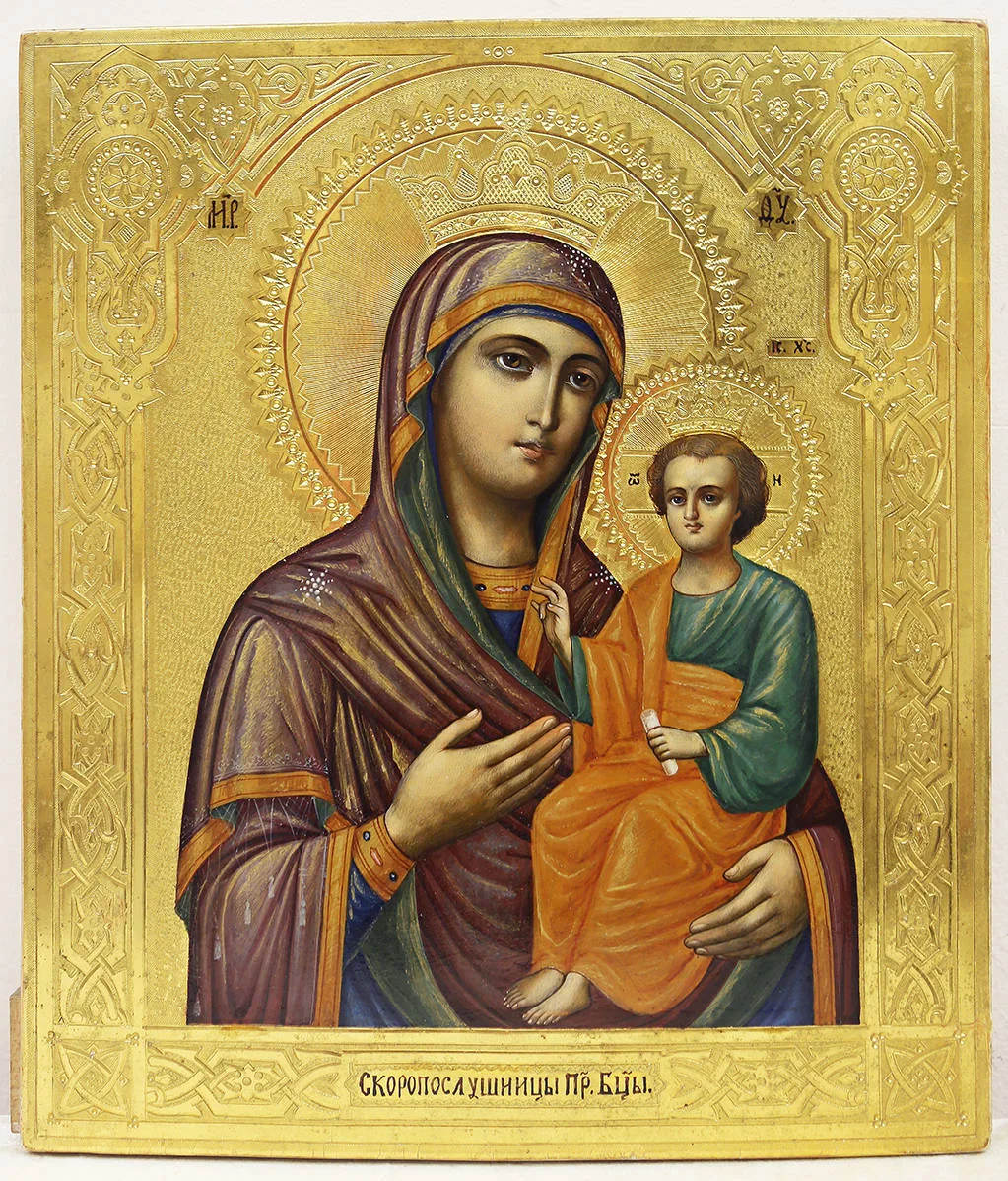 Старинная икона «Богоматерь Скоропослушница»