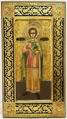 Старинная икона «Святой мученик Пантелеймон»