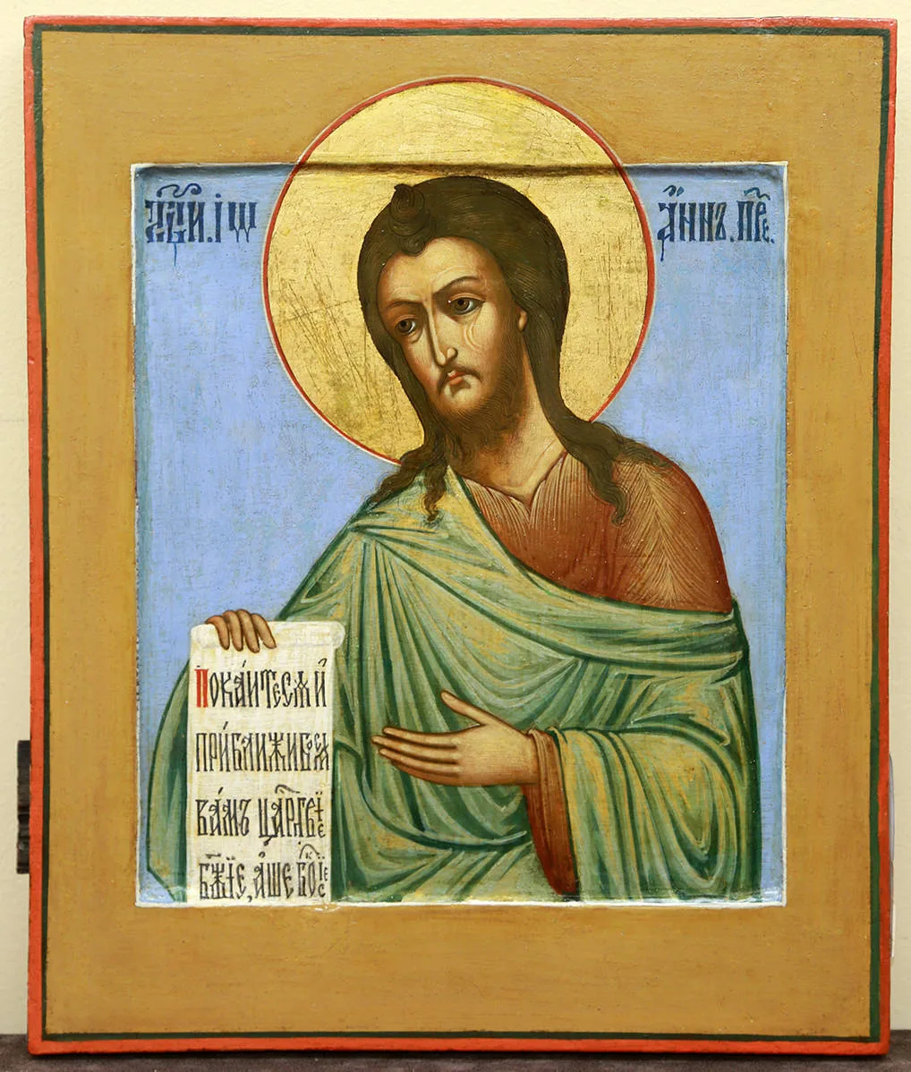 Старинная икона «Иоанн Предтеча»