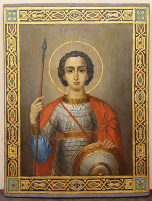 Старинная икона «Георгий Победоносец»