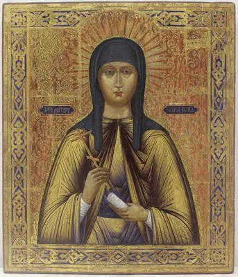 Старинная икона «Преподобная Ксения Миласская (Римская)»