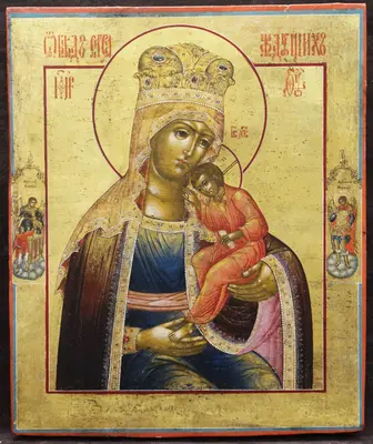 Редкая старинная икона Богородицы «Избавление от бед страждущих»
