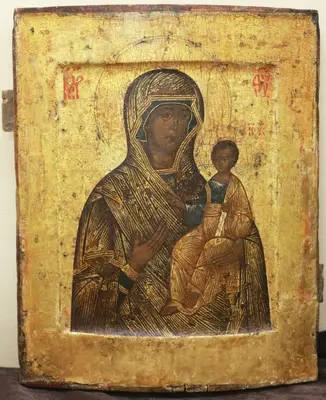 Старинная икона «Богоматерь Одигитрия Смоленская»