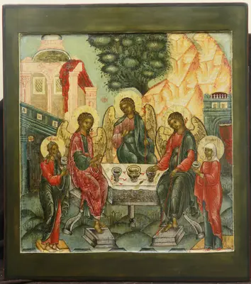 Старинная икона «Святая Троица»